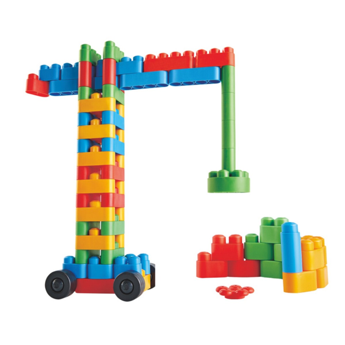 Miękkie Klocki Konstrukcyjne Zestaw Kreatywny Pojazdy Budowlane 80 el. 18m+ PolyM