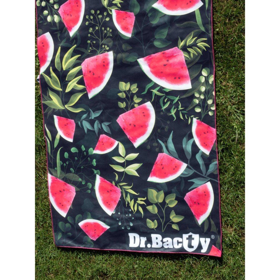 Ręcznik plażowy z mikrofibry antybakteryjny dwustronny Dr.Bacty 70x140 – Arbuz