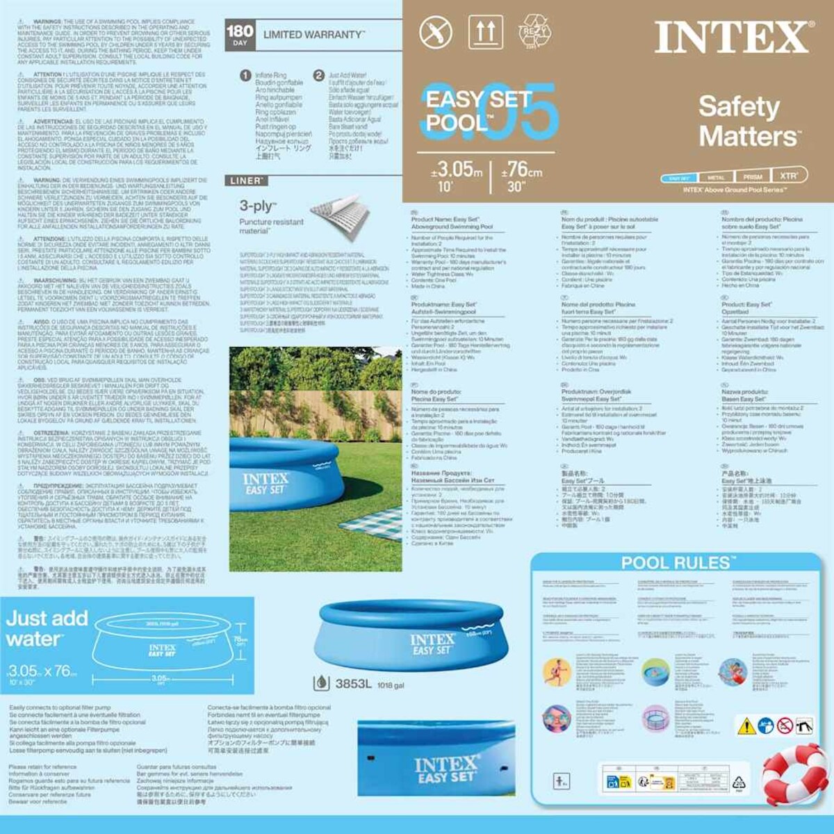 Intex Basen Easy Set, 305 x 76 cm, 28120NP