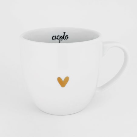 Kubek 300 ml - ciepło ZŁOTE SERCE