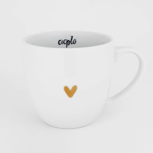 Kubek 300 ml - ciepło ZŁOTE SERCE