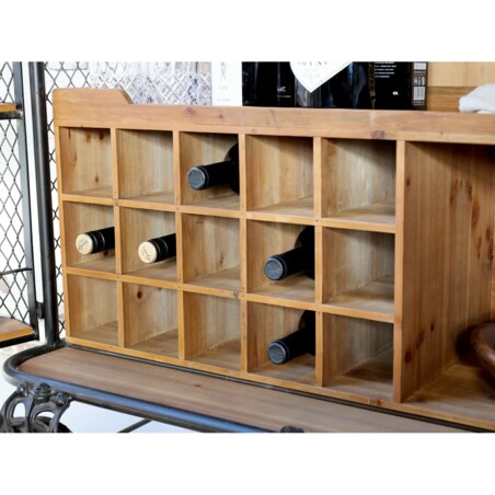 Komoda barowa na kółkach z siatką 94,5 cm