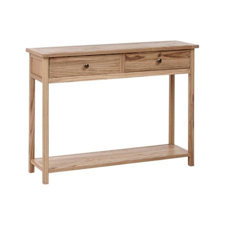 Konsola 2 szuflady 100 cm jasne drewno SALTON