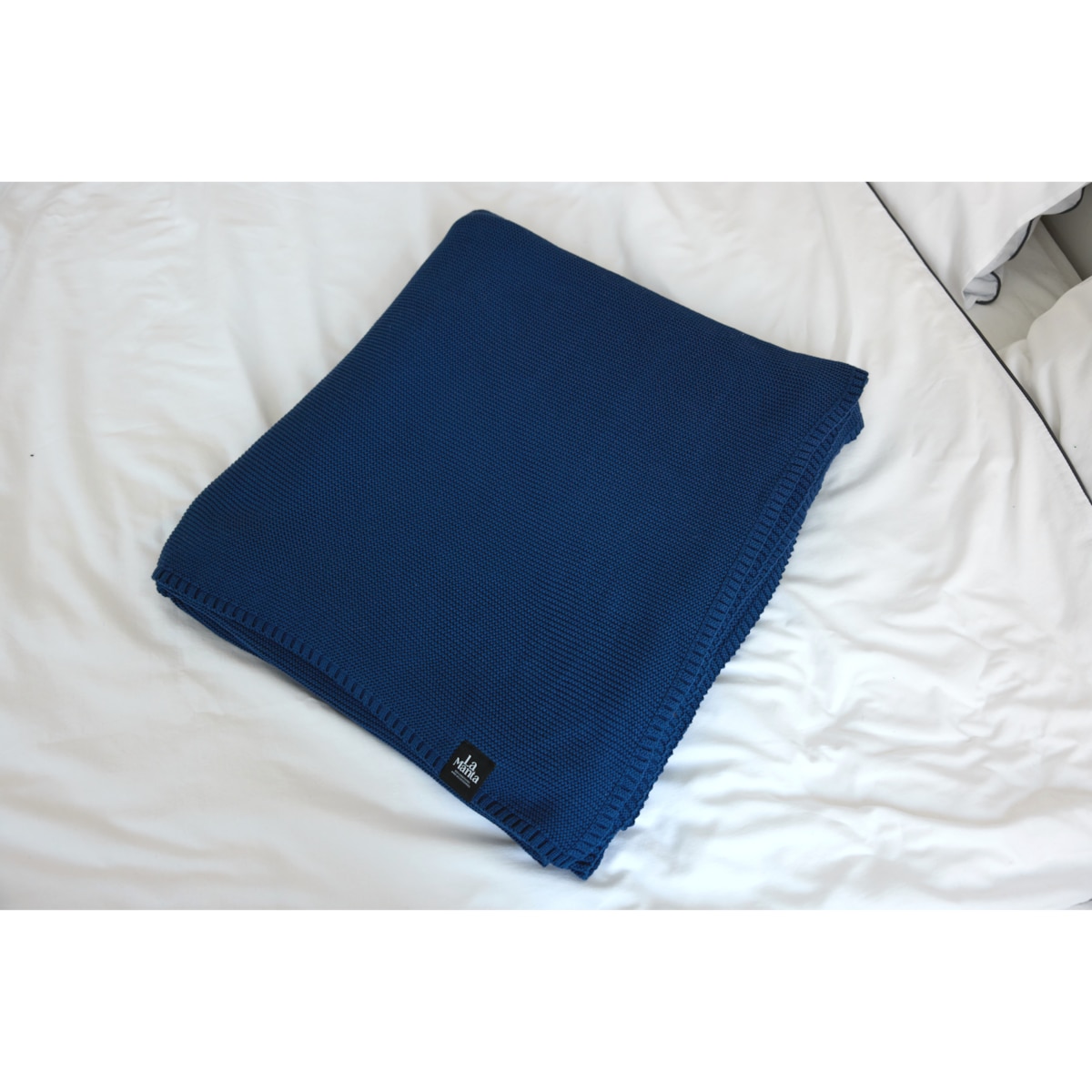 Narzuta klasyczna granatowa, 220 x 240 cm, La Manta
