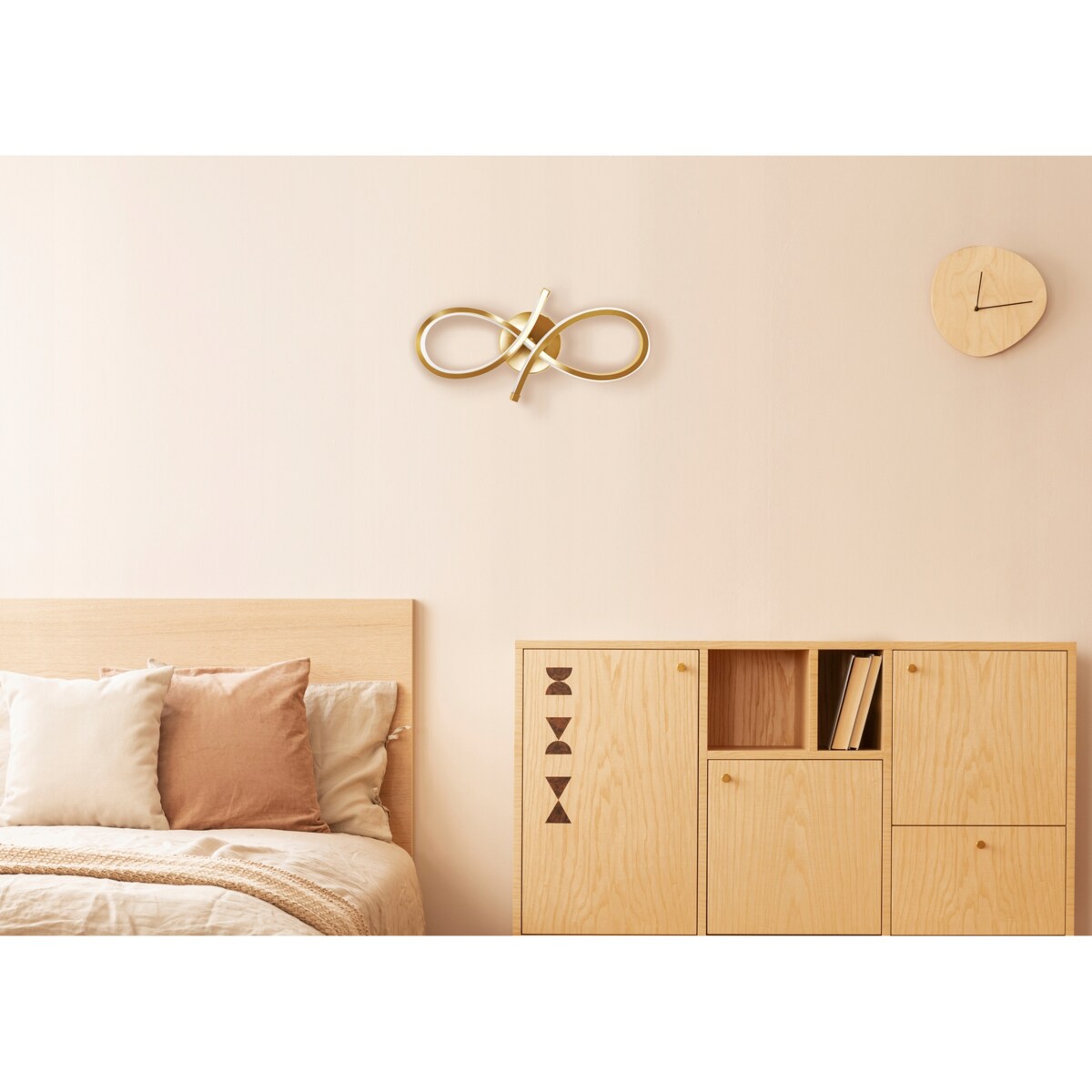 Lampa Ścienna Kinkiet Designerski Gold Led Złoty