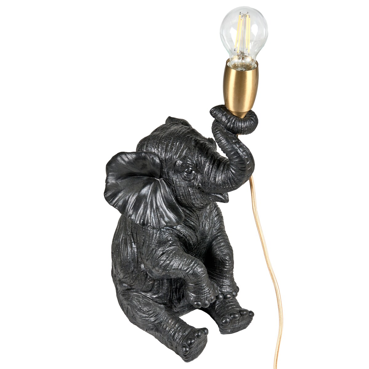 Lampa stołowa Słoń FORTUNA Czarny