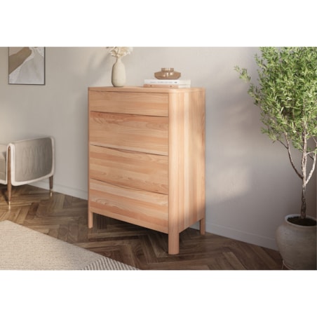 Drewniana komoda bukowa Visby MODENA 80 / kolor naturalny