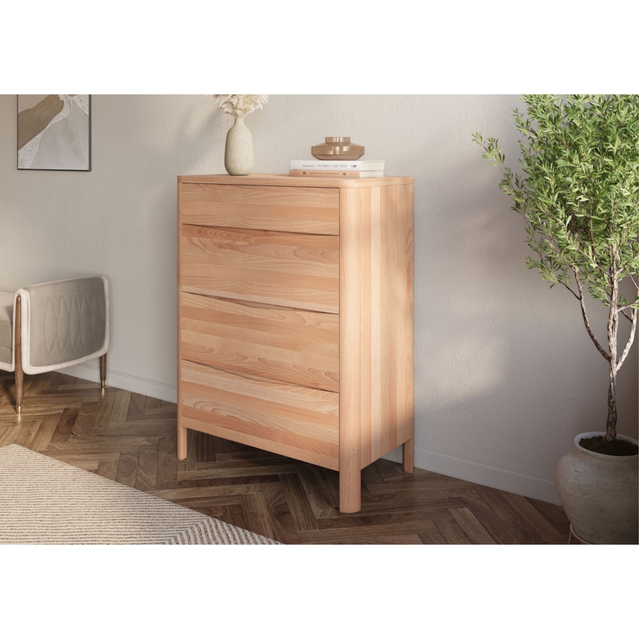 Drewniana komoda bukowa Visby MODENA 80 / kolor naturalny