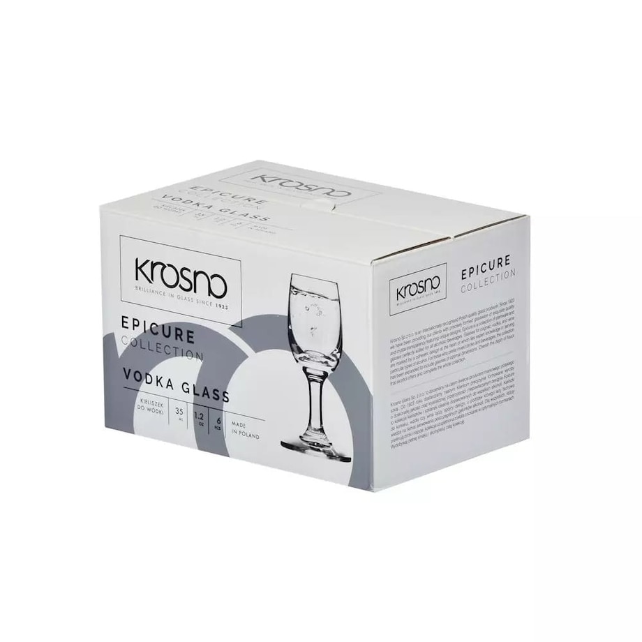 Zestaw Epicure Kieliszki 6 x 35 ml Krosno Professional na Nóżce Stopce