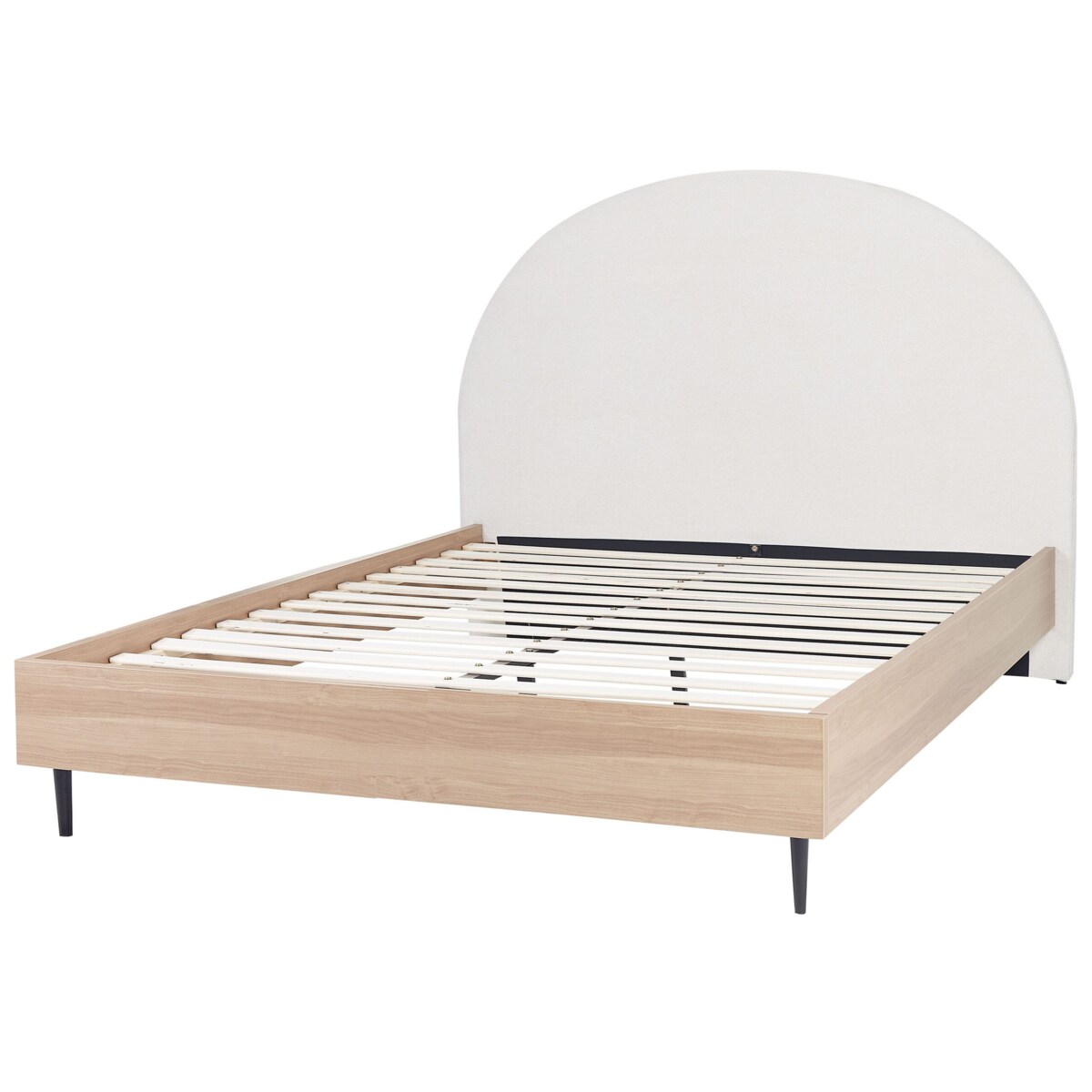 Łóżko tapicerowane 160 x 200 cm białe MILLAY