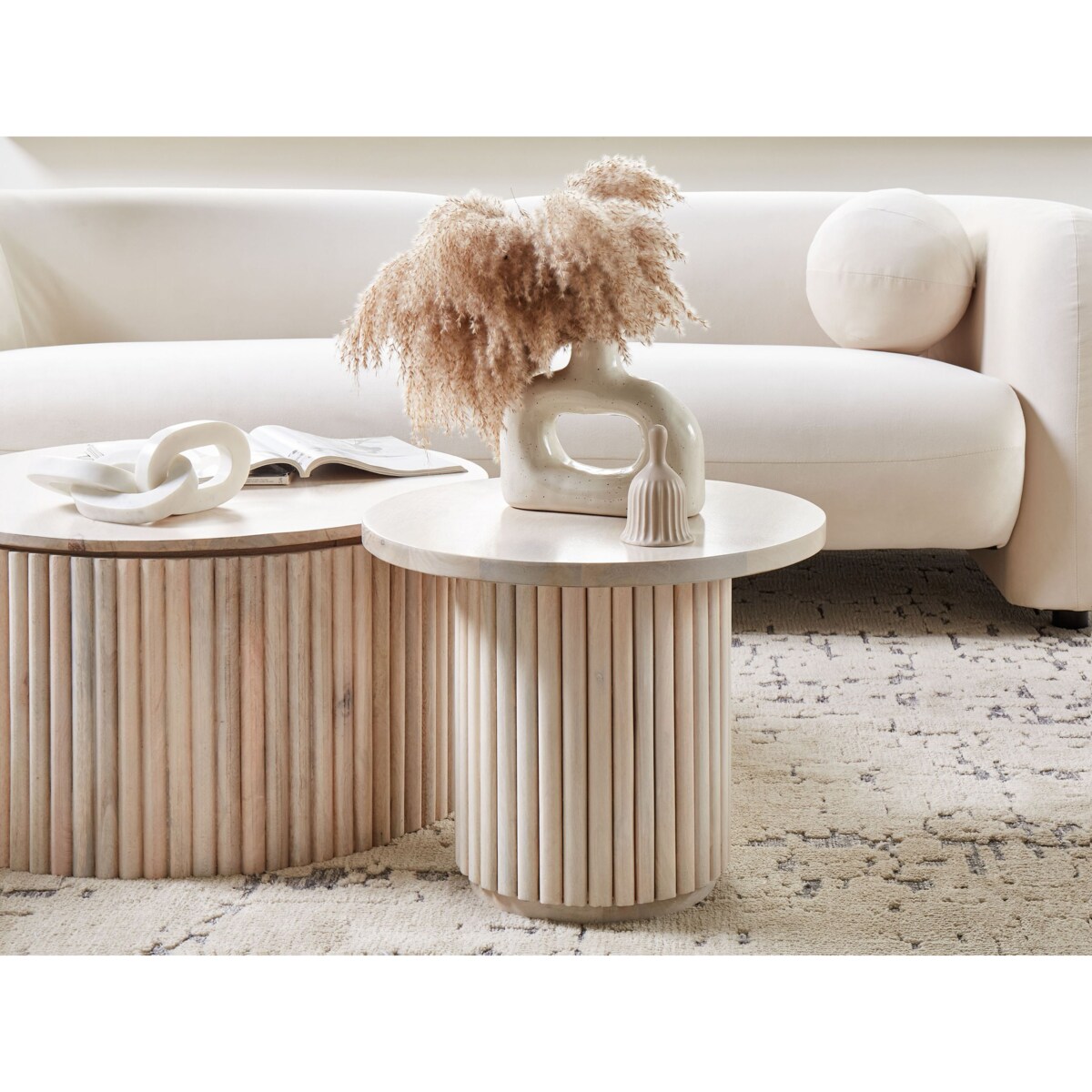 Stolik kawowy Drewno mango Jasne drewno LEMONT