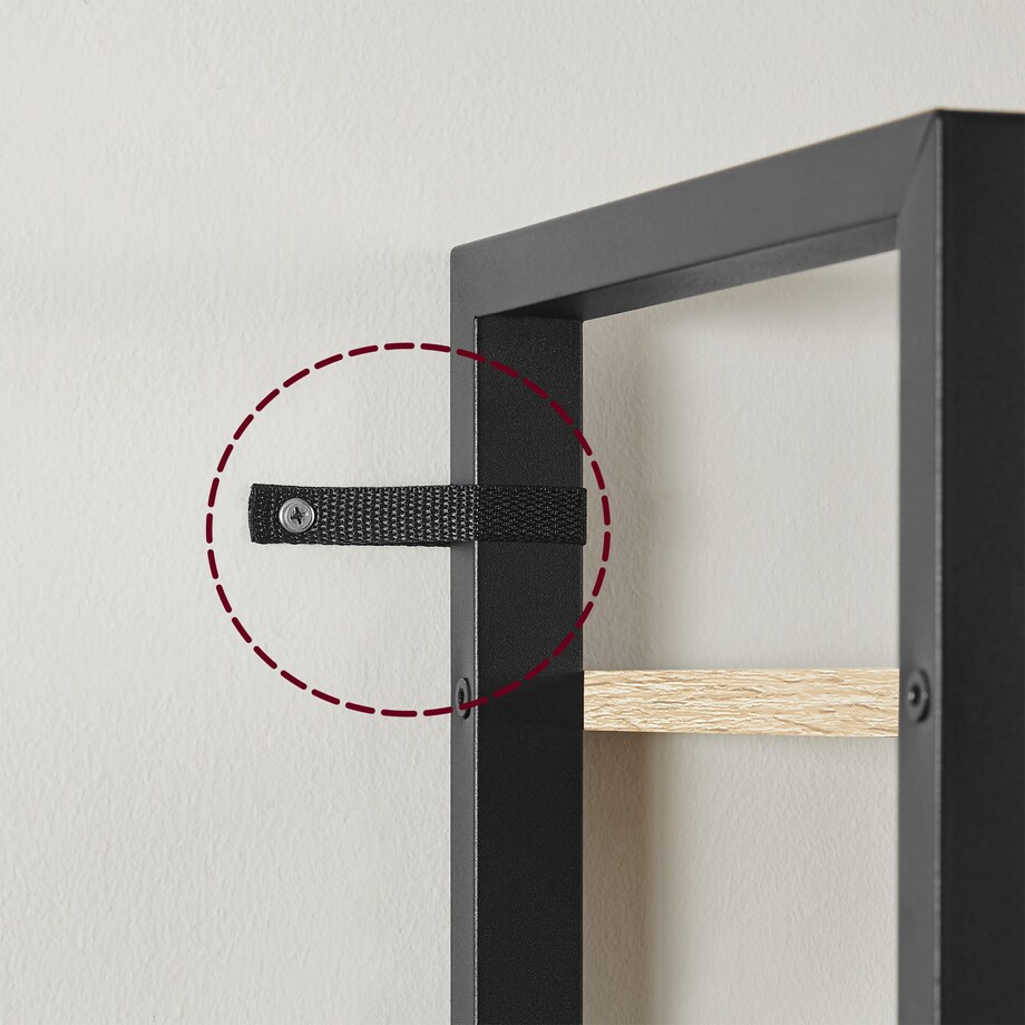 Regał Półka Na Książki 66X30X153 Cm Sonoma, Czarny