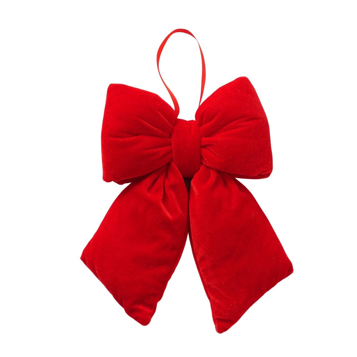Ręcznie szyta kokarda BOWY, 30 cm, kolor czerwony, poliester