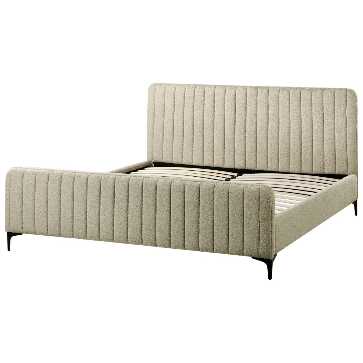 Łóżko Boucle LUNAN 180 x 200 cm Beżowy