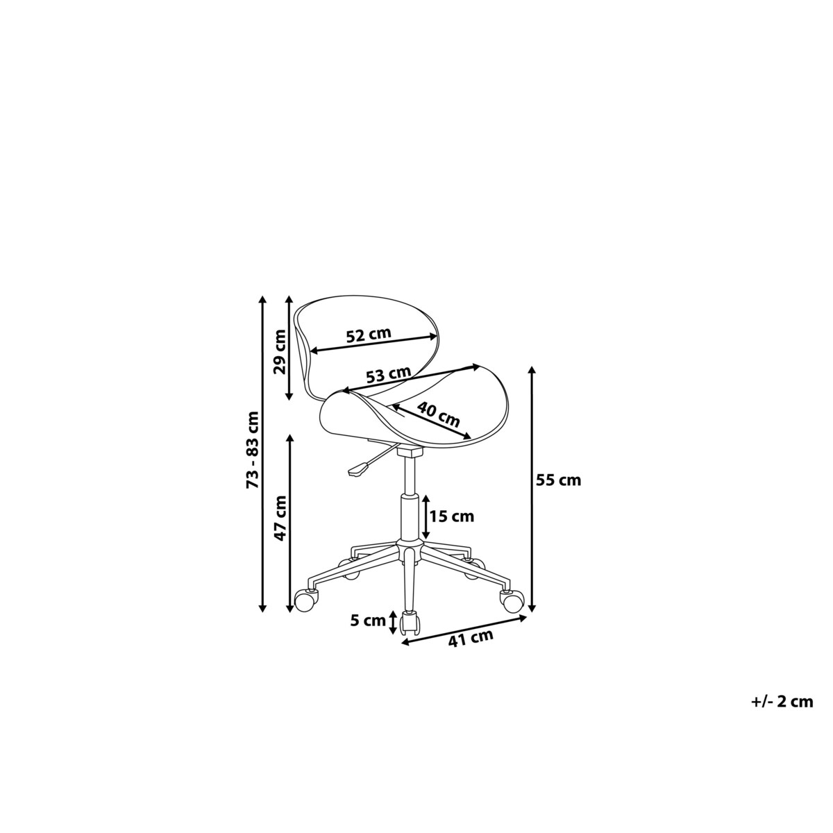 Krzesło biurowe regulowane ekoskóra białe ROTTERDAM