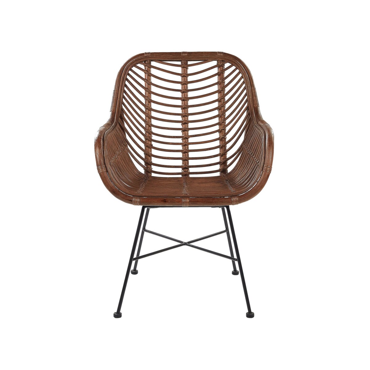 Krzesło rattanowe brązowe CANORA
