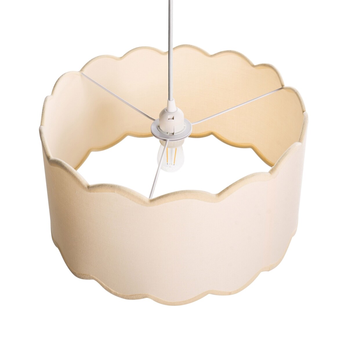 Lampa wisząca GAIREZI Metal Biały/ beżowy