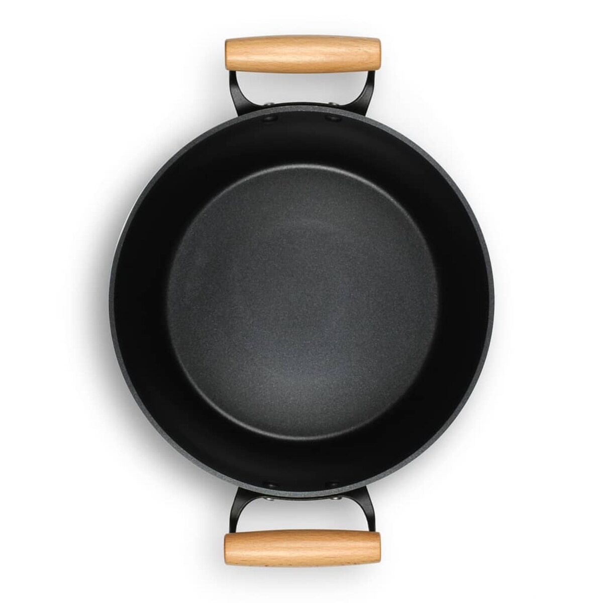 Livoo Garnek z drewnianymi uchwytami, 24 cm, 5 L, biały