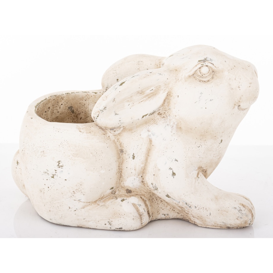 Osłonka ceramiczna 15x13x22 cm KRÓLIK kremowy