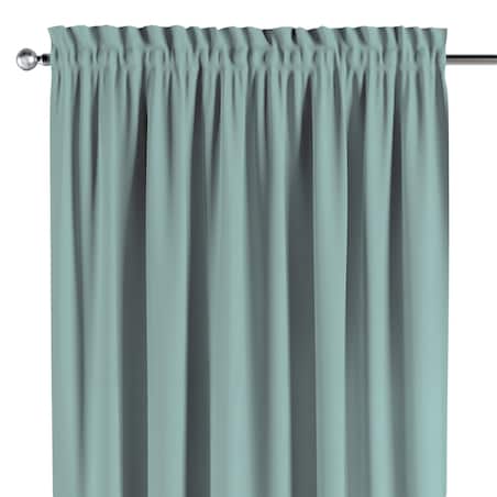 Zasłona na kanale z grzywką 1 szt. 130x245 jasny turkus