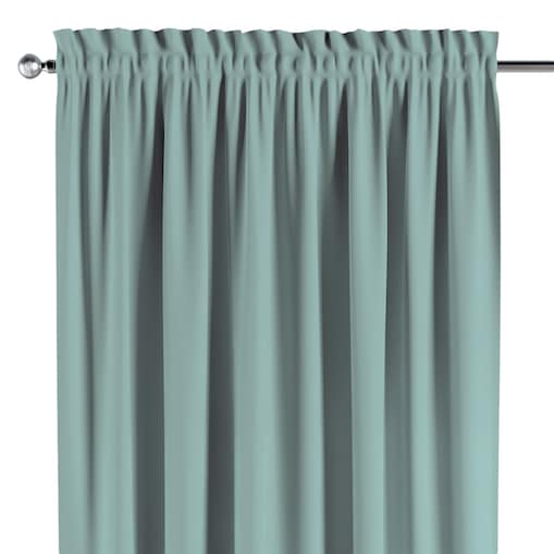 Zasłona na kanale z grzywką 1 szt. 130x245 jasny turkus