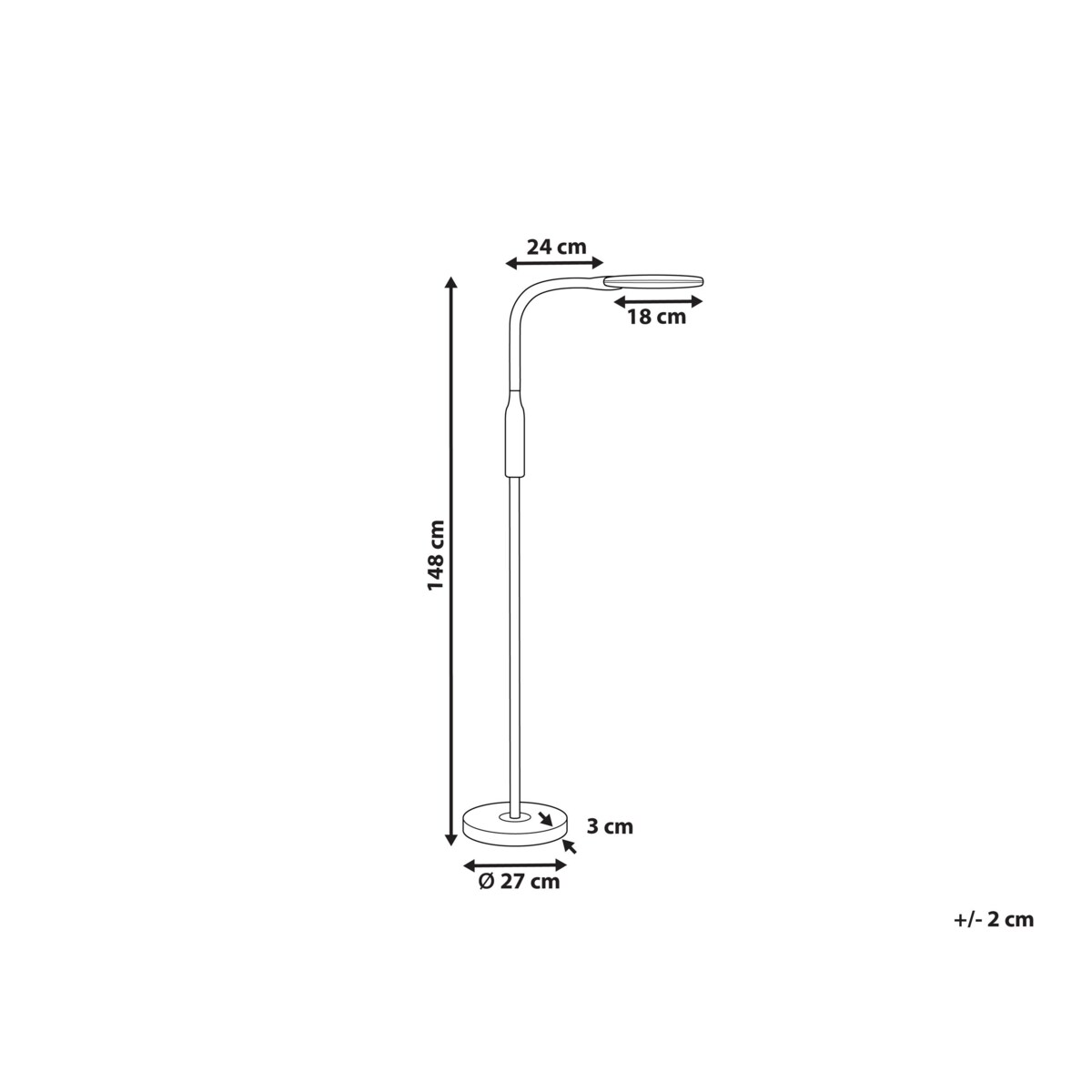 Lampa podłogowa LED biała CASSIOPEIA