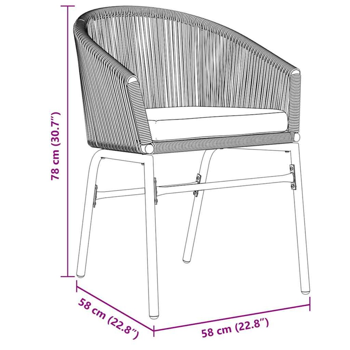 vidaXL Zestaw do jadalni w ogrodzie 9 pcs Brązowy Polirattan