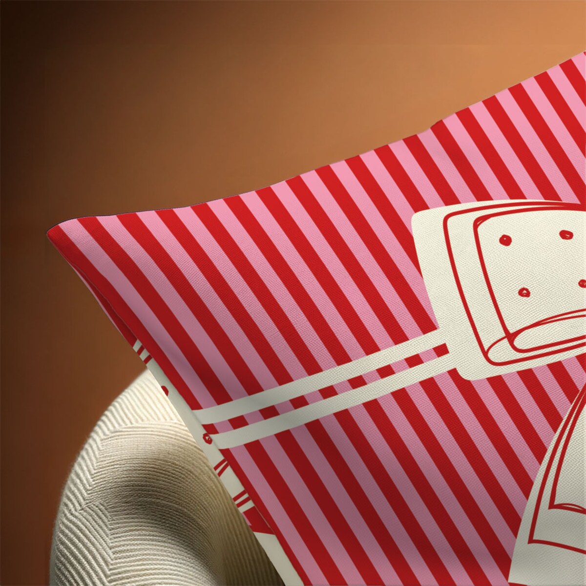 Poduszka świąteczna - Kokarda - czerwona 40x60 cm