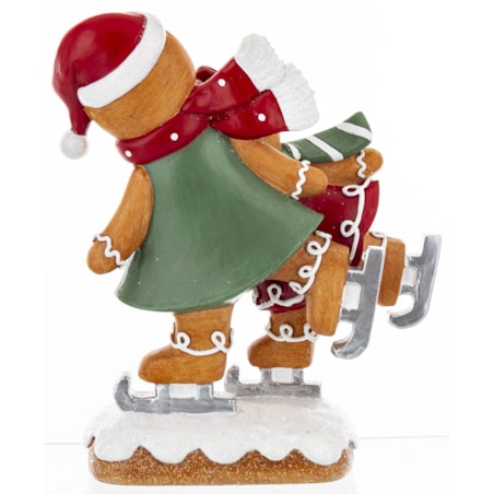 Figurka - piernikowe dzieci na łyżwach 20x15 cm PATTINATORI