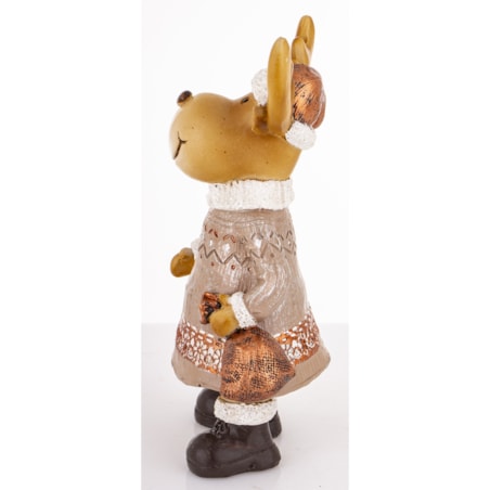 Figurka - łosza 17,5x9x7 cm ALCE w sukience i torebką