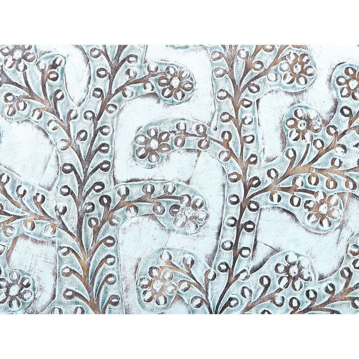 Stolik pomocniczy BORAI Drewno mango Błękitny