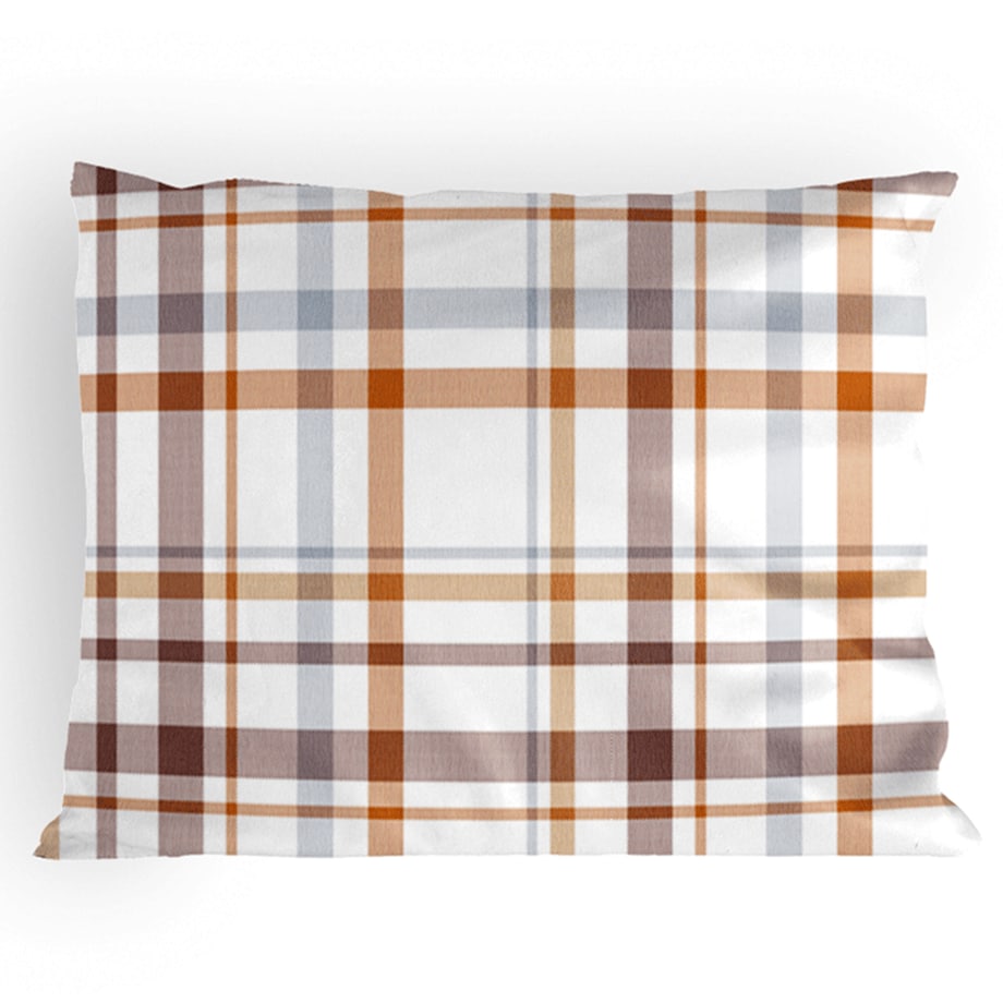 KOBES komplet bawełnianej pościeli, w kratę, 160x200