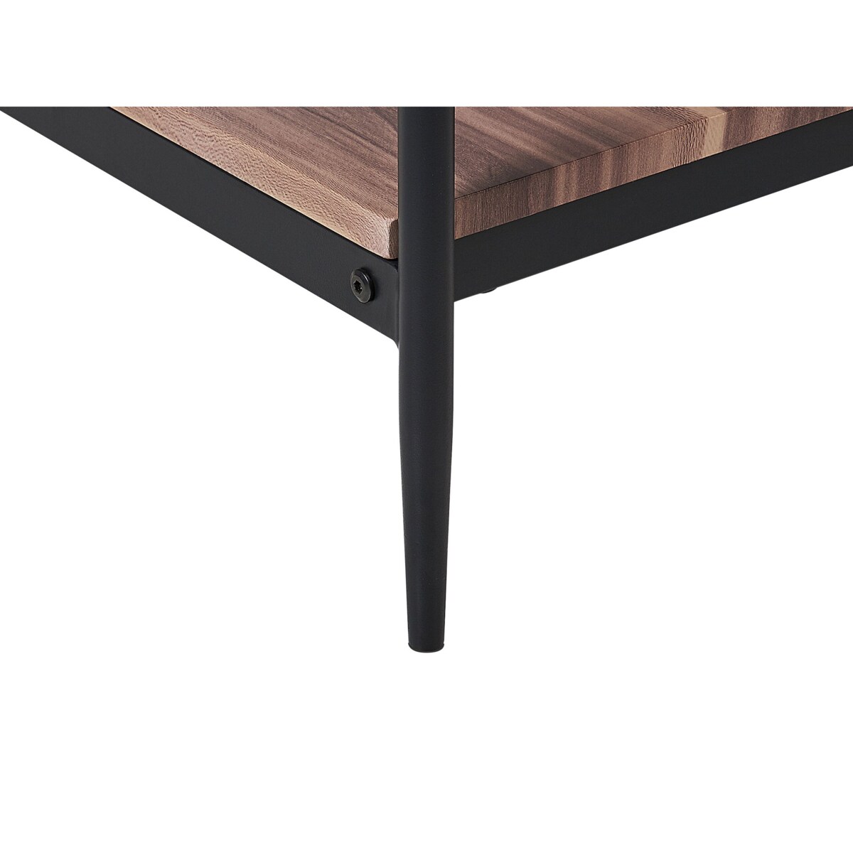 Stolik kawowy ciemne drewno z czarnym AVOCA