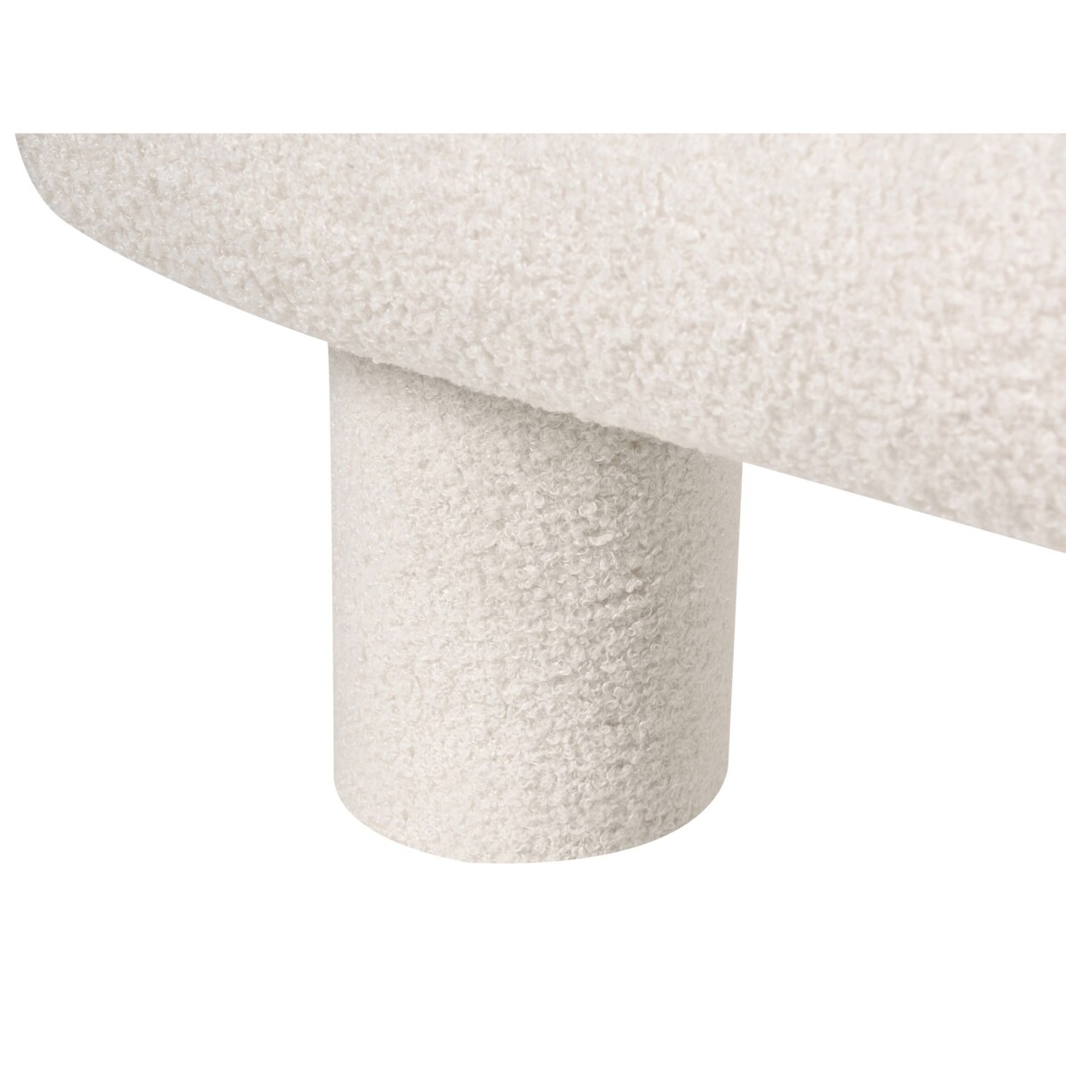 Łóżko Boucle CRESSAT 160 x 200 cm Złamana biel