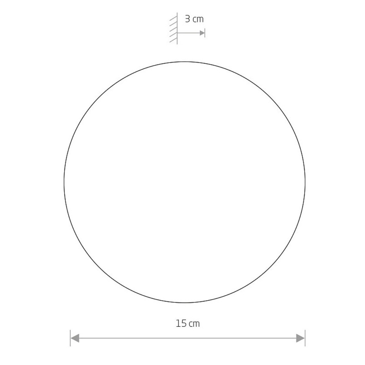 Lampa ścienna 7634 RING LED S Czarny Nowodvorski