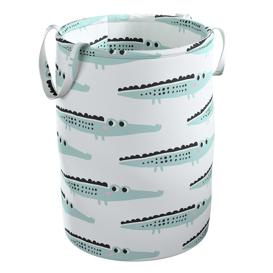 Kosz na zabawki Tobi, ecru-zielony, 40x50cm, Magic Collection