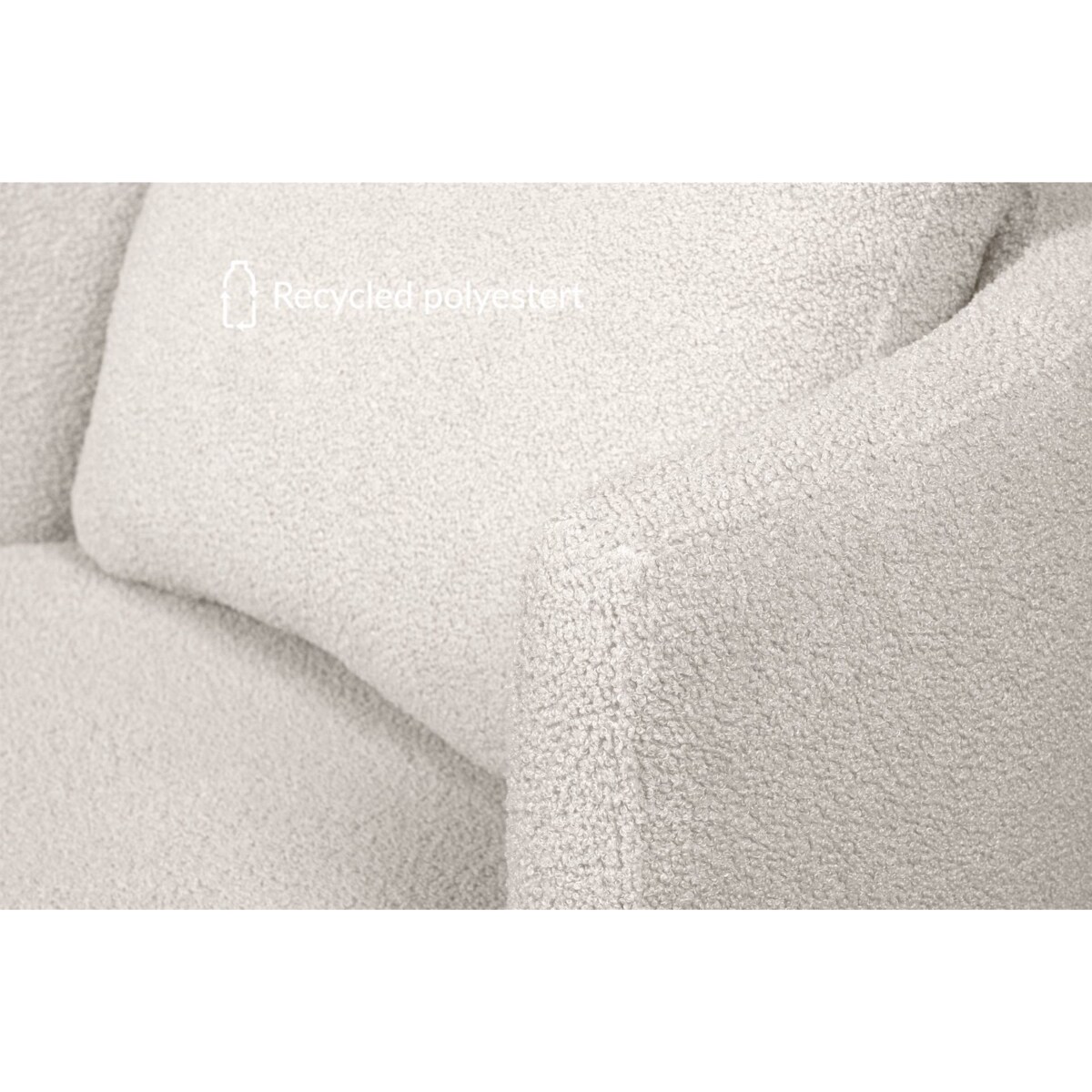 KONSIMO RAGGI Fotel obrotowy baranek biały