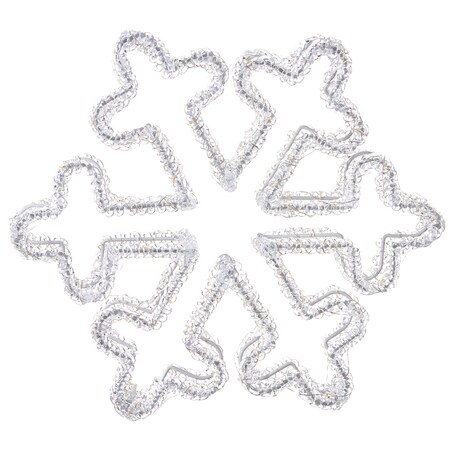 Dekoracja ogrodowa LED SILVERAN Śnieżynka 28 cm Biały