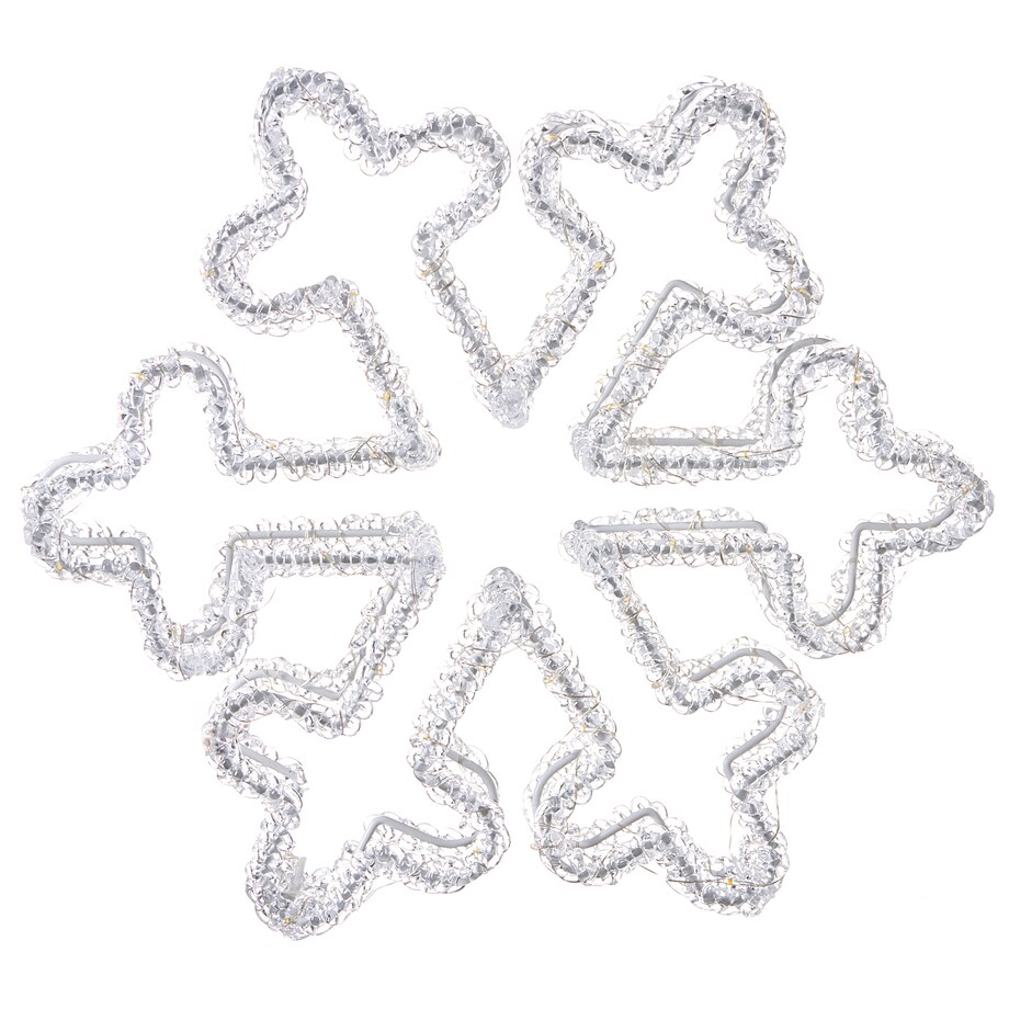 Dekoracja ogrodowa LED SILVERAN Śnieżynka 28 cm Biały