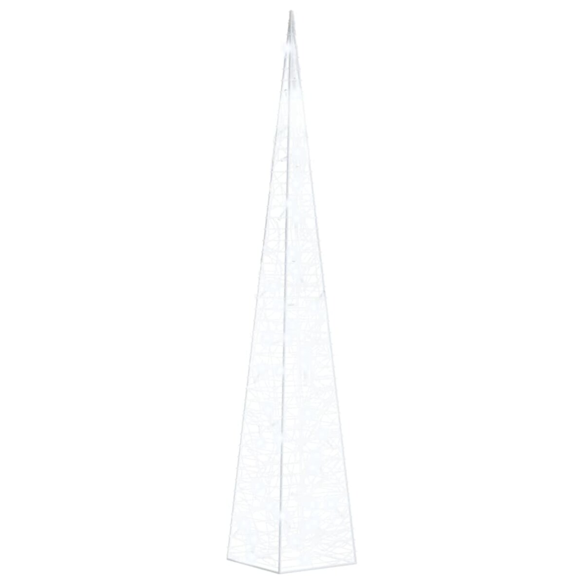 vidaXL Stożek dekoracyjny, akrylowy, zimne białe LED, 90 cm