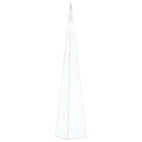vidaXL Stożek dekoracyjny, akrylowy, zimne białe LED, 90 cm
