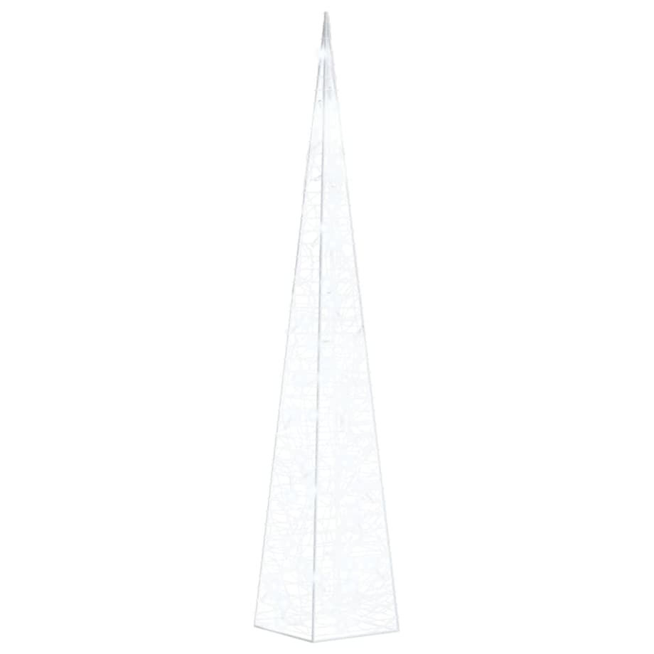 vidaXL Stożek dekoracyjny, akrylowy, zimne białe LED, 90 cm