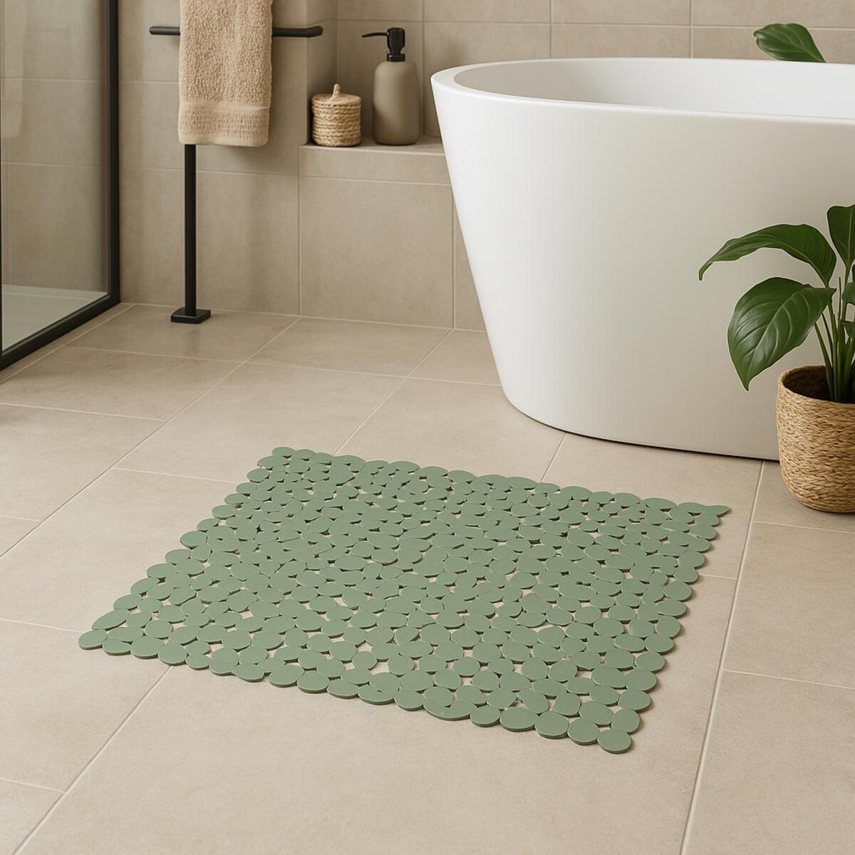 Antypoślizgowa mata łazienkowa, 52 x 52 cm, VITAMINE