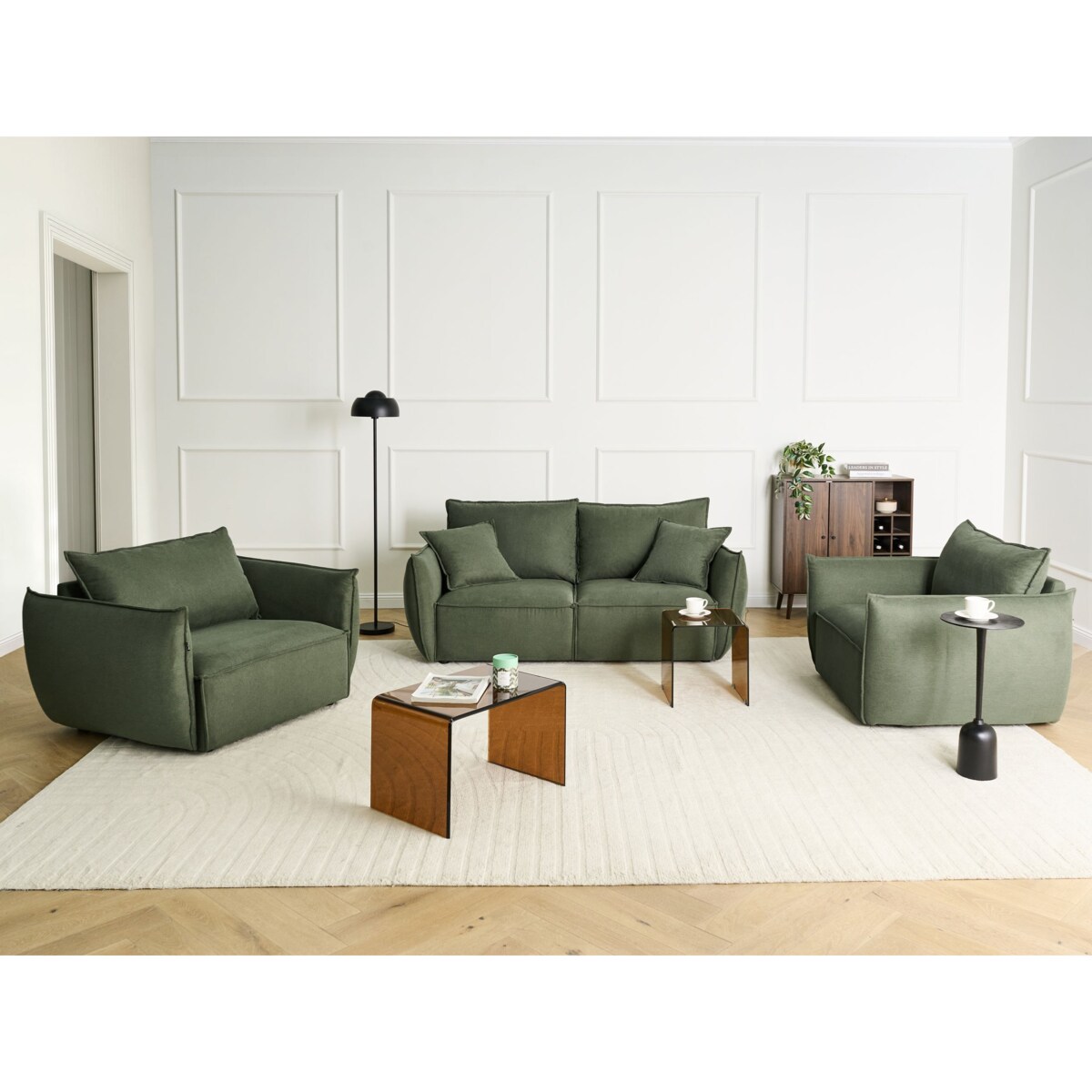 Sofa dla 3 osób KUNES Zielony