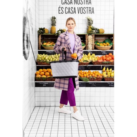 Koszyk carrybag frame rhombus light grey