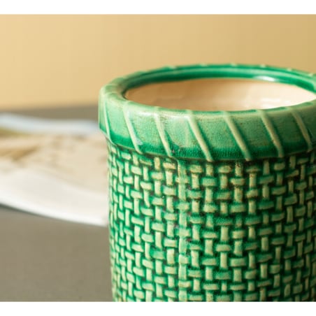 DONICA KOSZ ceramiczna ciemna zieleń śr. 13cm