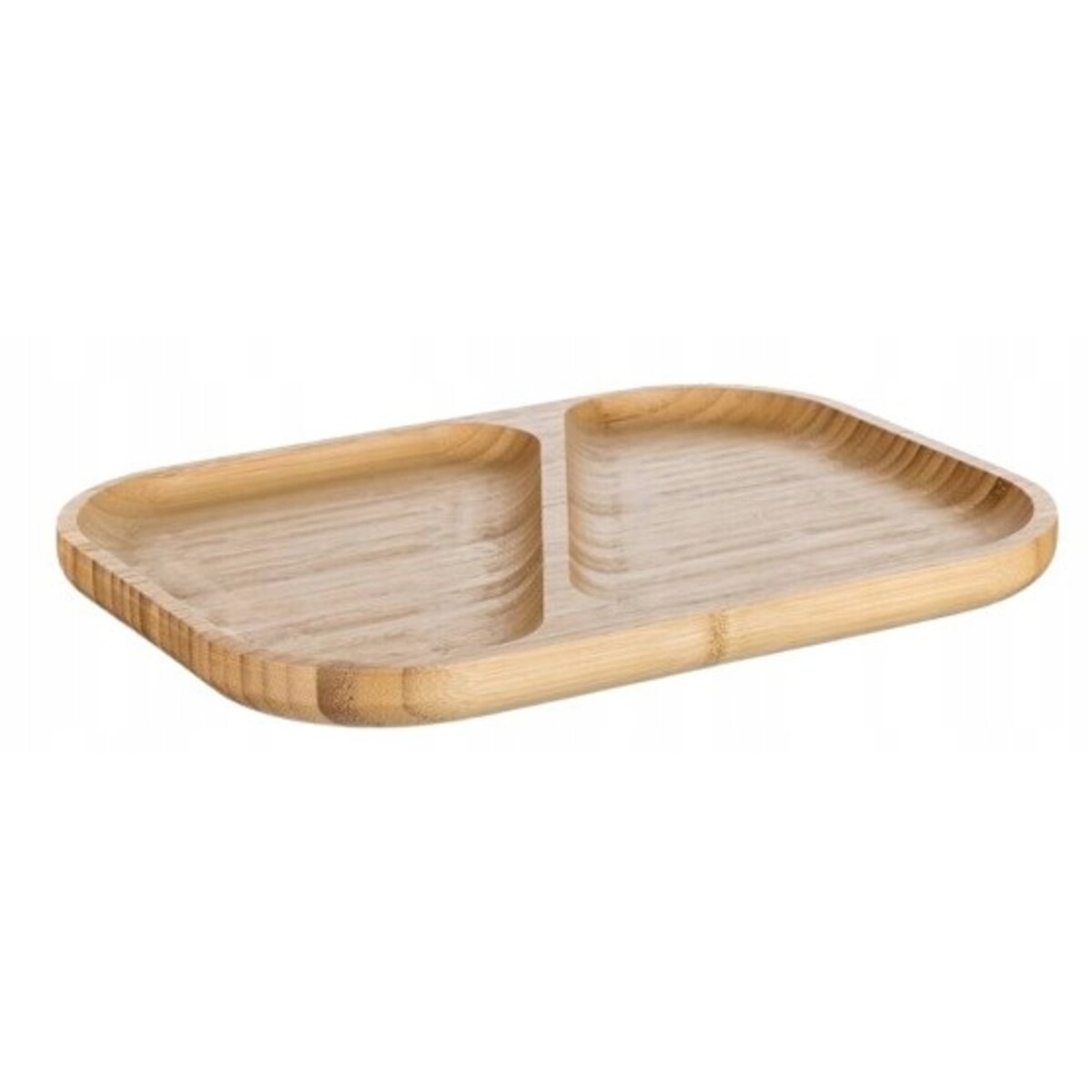 TALERZ Z BAMBUSA 28cm na jedzenie owoce patera przystawki przekąski tacka