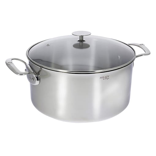 De Buyer Garnek ze szklaną pokrywą śr. 24 cm