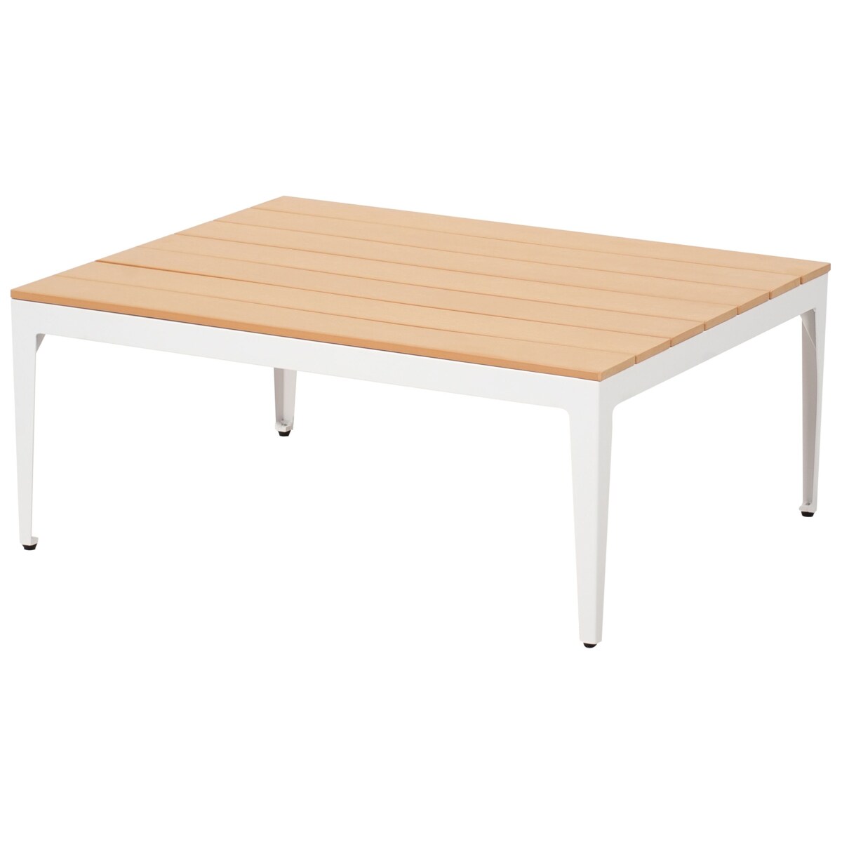 Narożnik ogrodowy ze stolikiem dla 5 osób POSITANO Złamana biel