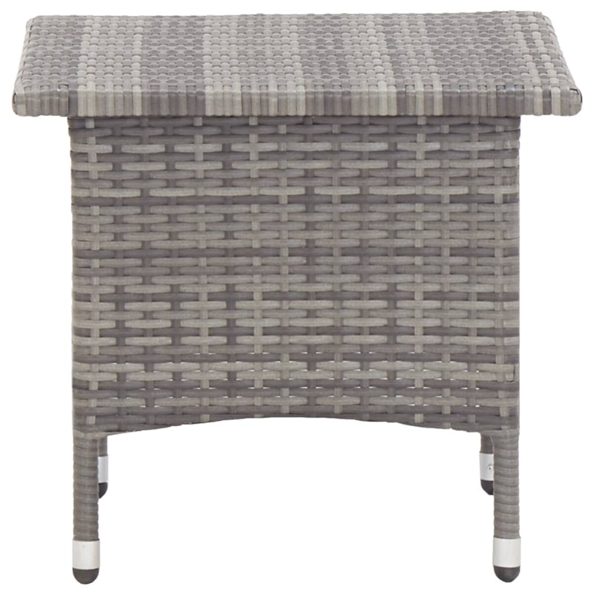 vidaXL Stolik herbaciany, szary, 50 x 50 x 47 cm, polirattan